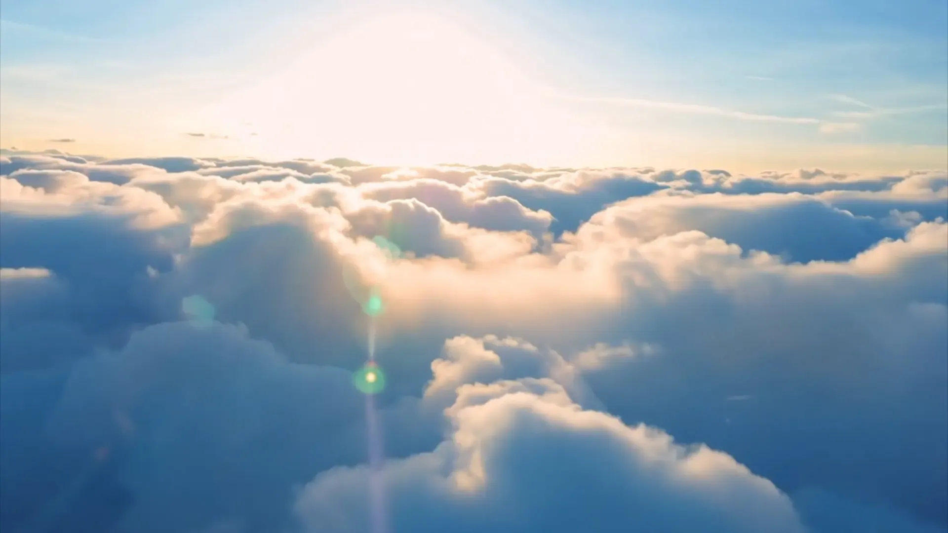 Peaceful Sunrise Over Clouds Background for Inspirational Projects